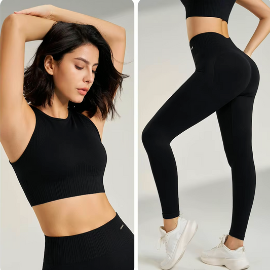 Two pieces Set - High Rise Seamless Lifting